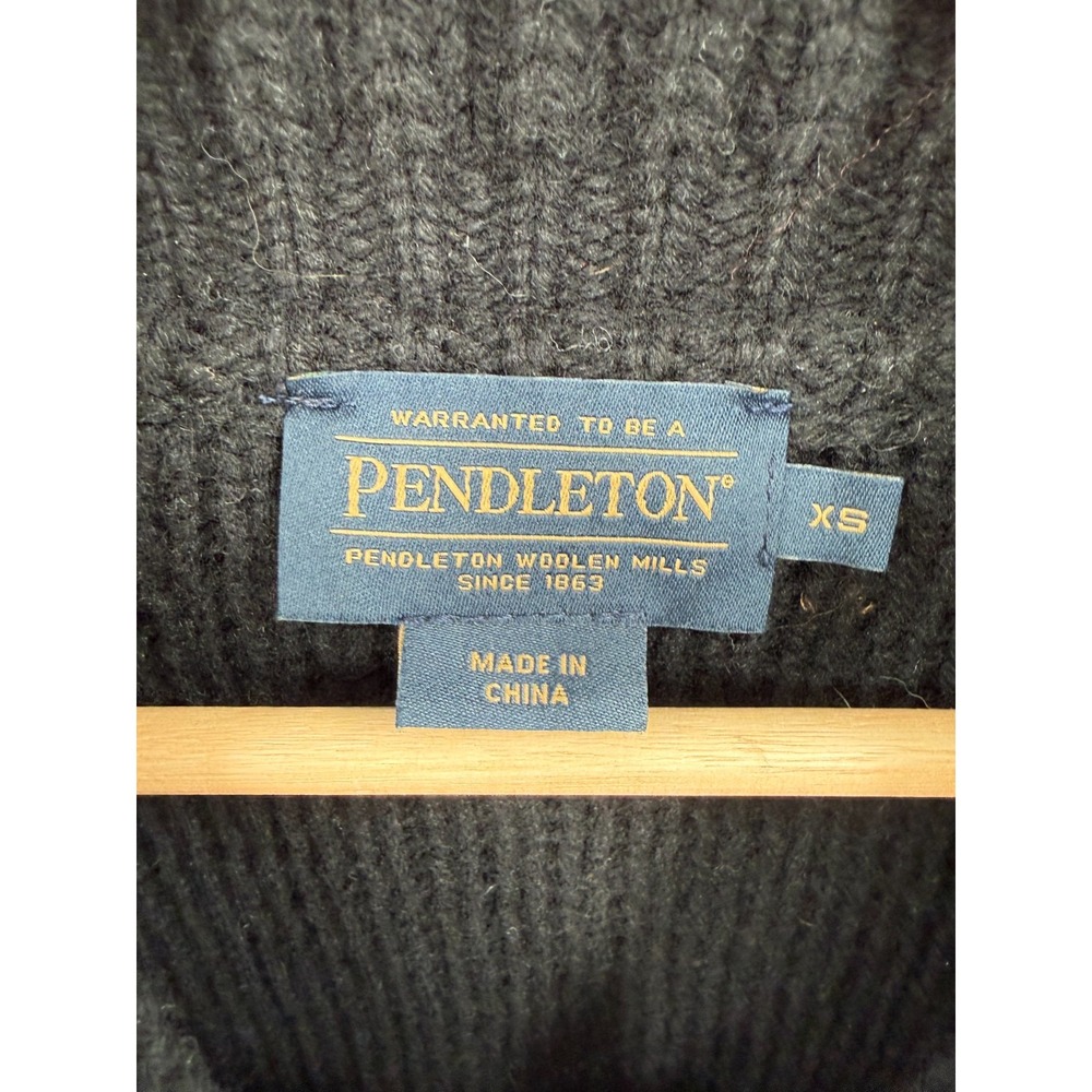 Pendleton Womens Black Westerly 100% Wool Zip Up Cardigan Size XS Classic Pocket - Picture 8 of 12